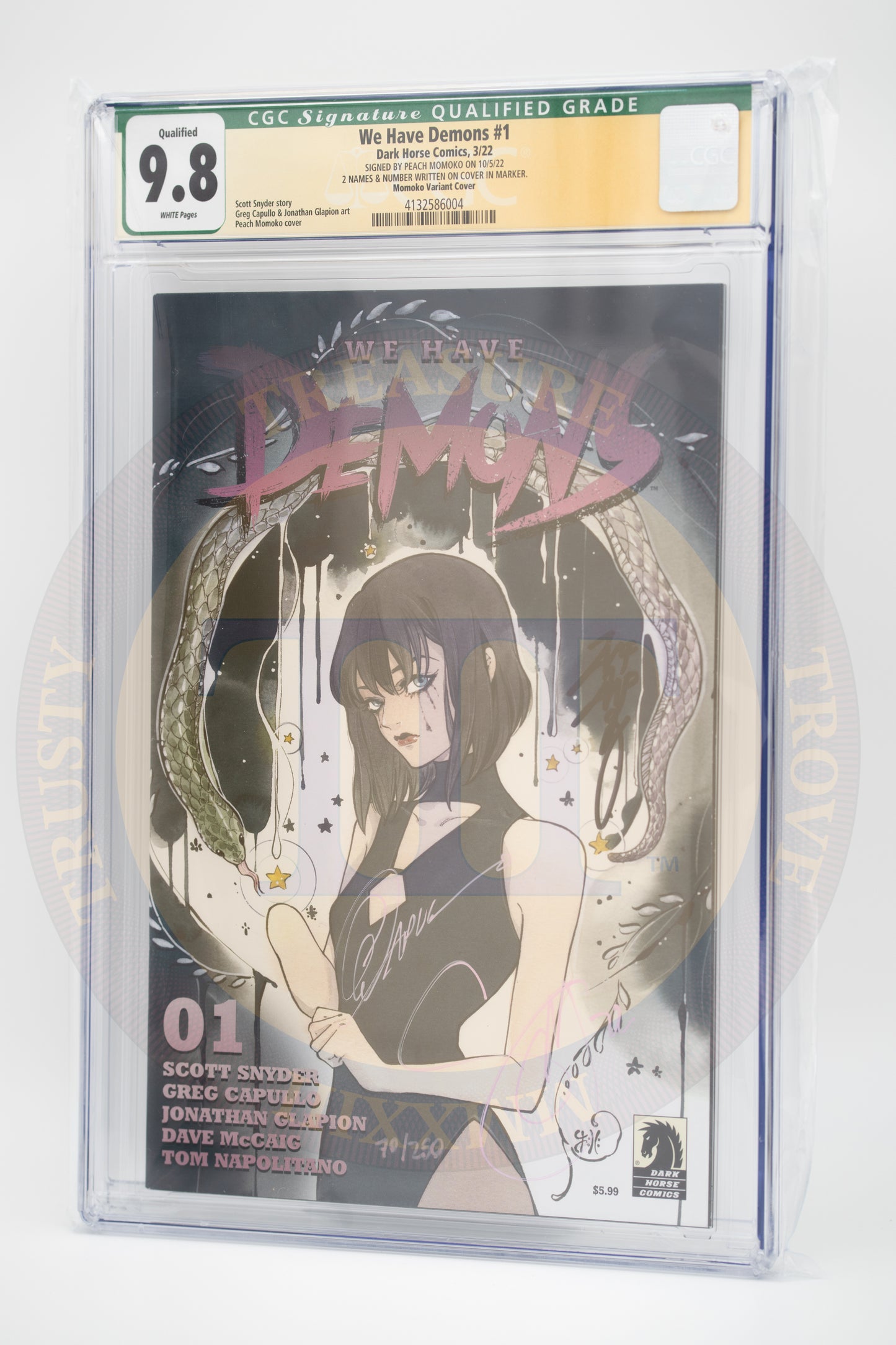 We Have Demons #1 CGC 9.8 - Signed by Peach Momoko, Scott Snyder, & Greg Capullo