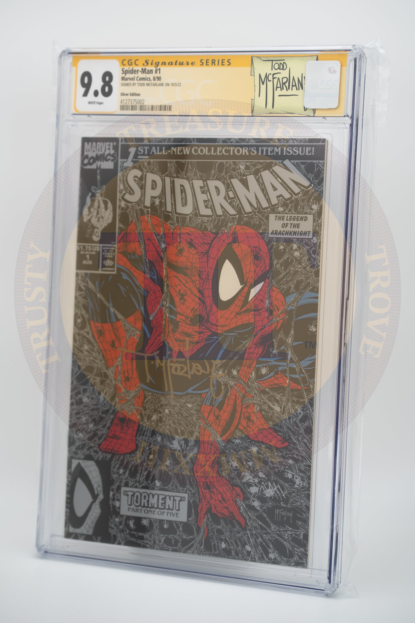 Spider-Man #1 Silver Edition CGC 9.8 - Signed by Todd McFarlane